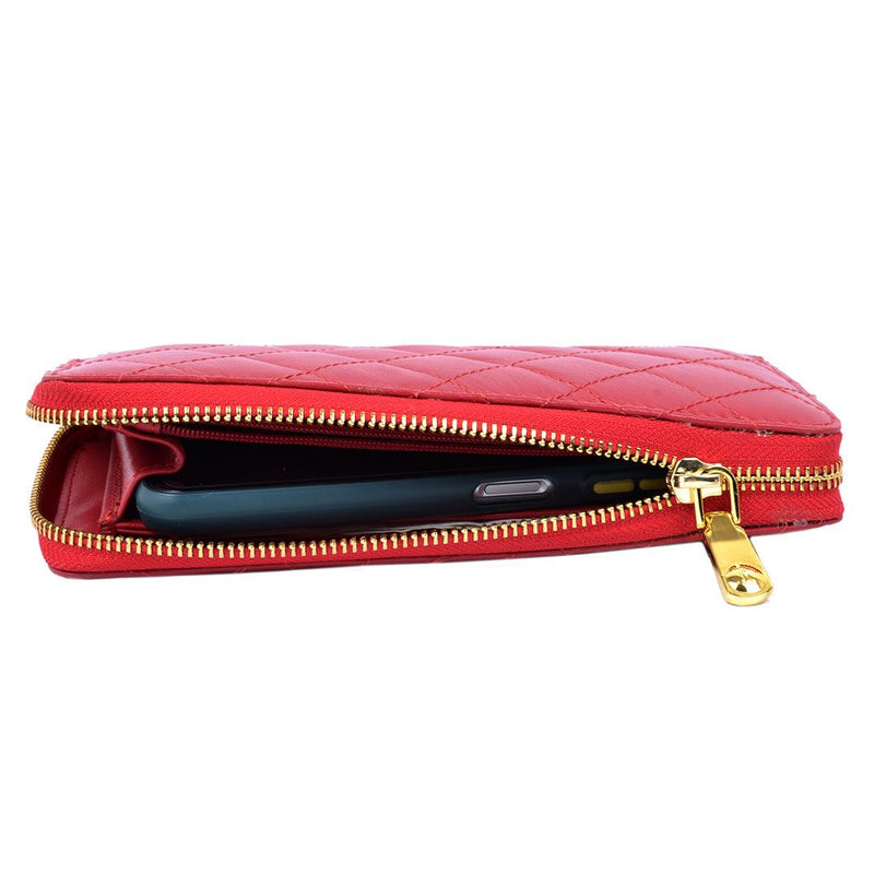 Palm | Leather Wallet for Women | 100% Genuine Leather | Color: Red