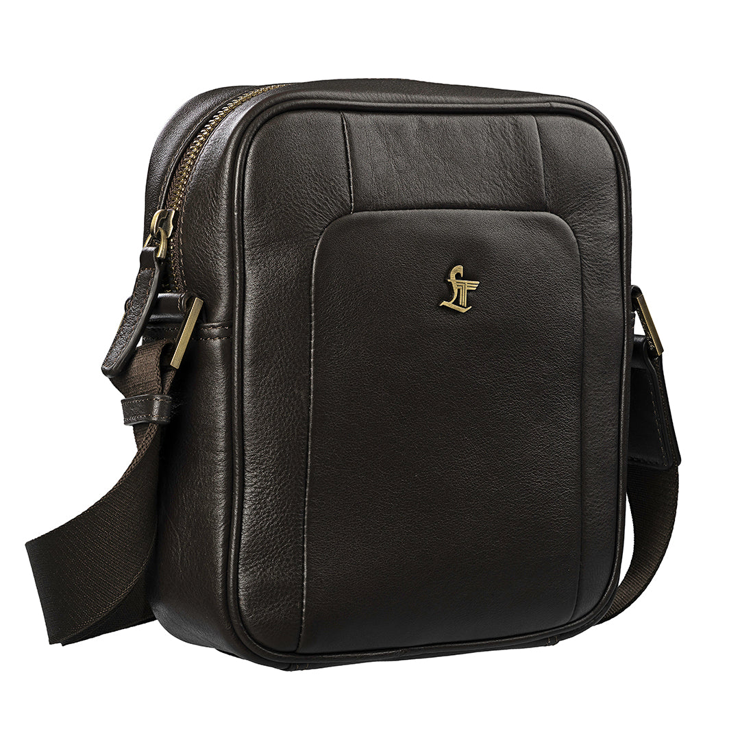 Brown Leather Messenger Bag

