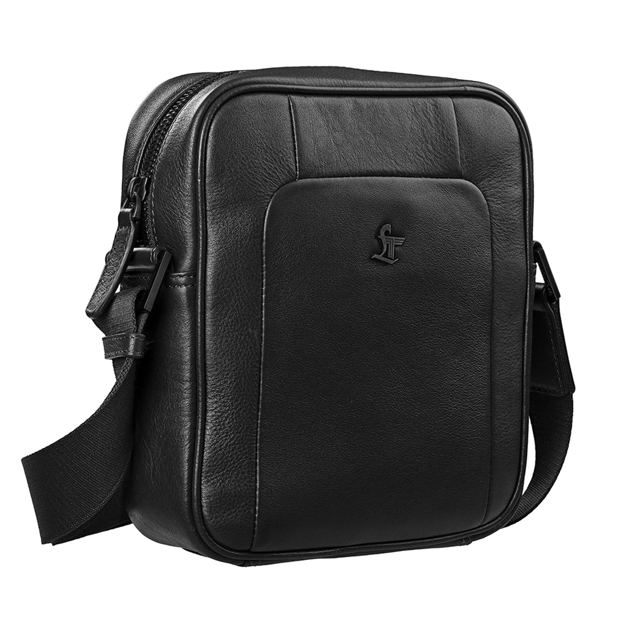 Men's Bag VI Jr. | Leather Messenger Bag For Men | Colour : Black Leather Talks