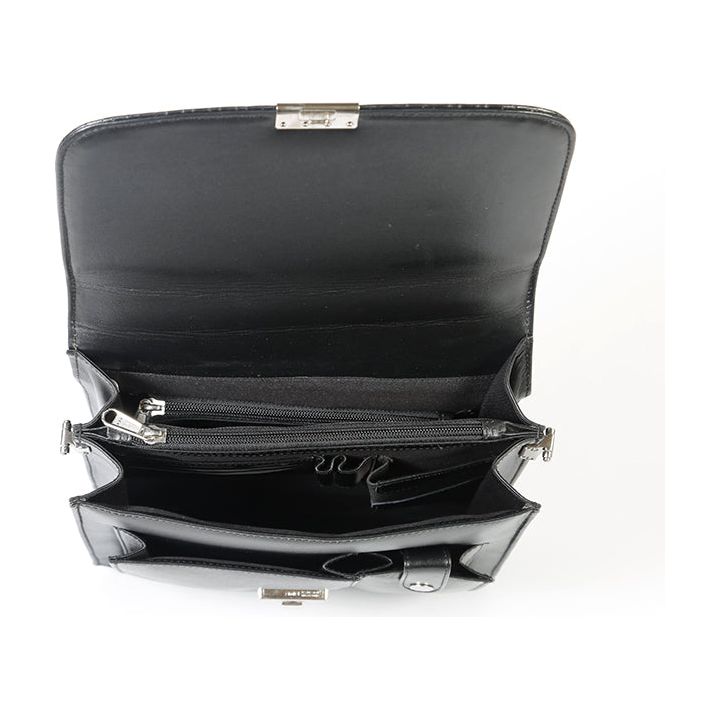 Men's Bag V | Leather Messenger Bag For Men | Colour : Black Leather Talks