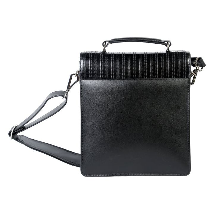 Men's Bag V | Leather Messenger Bag For Men | Colour : Black Leather Talks