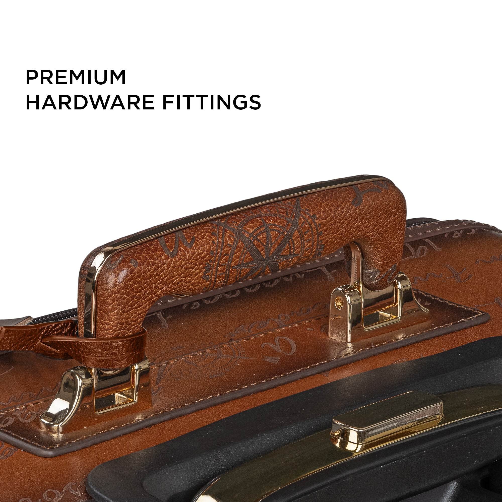 Condorium Premium Genuine Leather Travel Trolley Bag | Tan | TSA Lock | Spinner Wheels | Laptop Compartment | Handcrafted in Korea | Designed in Italy (16 inch) Leather Talks