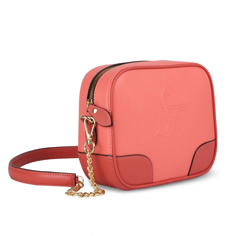 Candy One Leather Sling Bags for Women Color : Pink