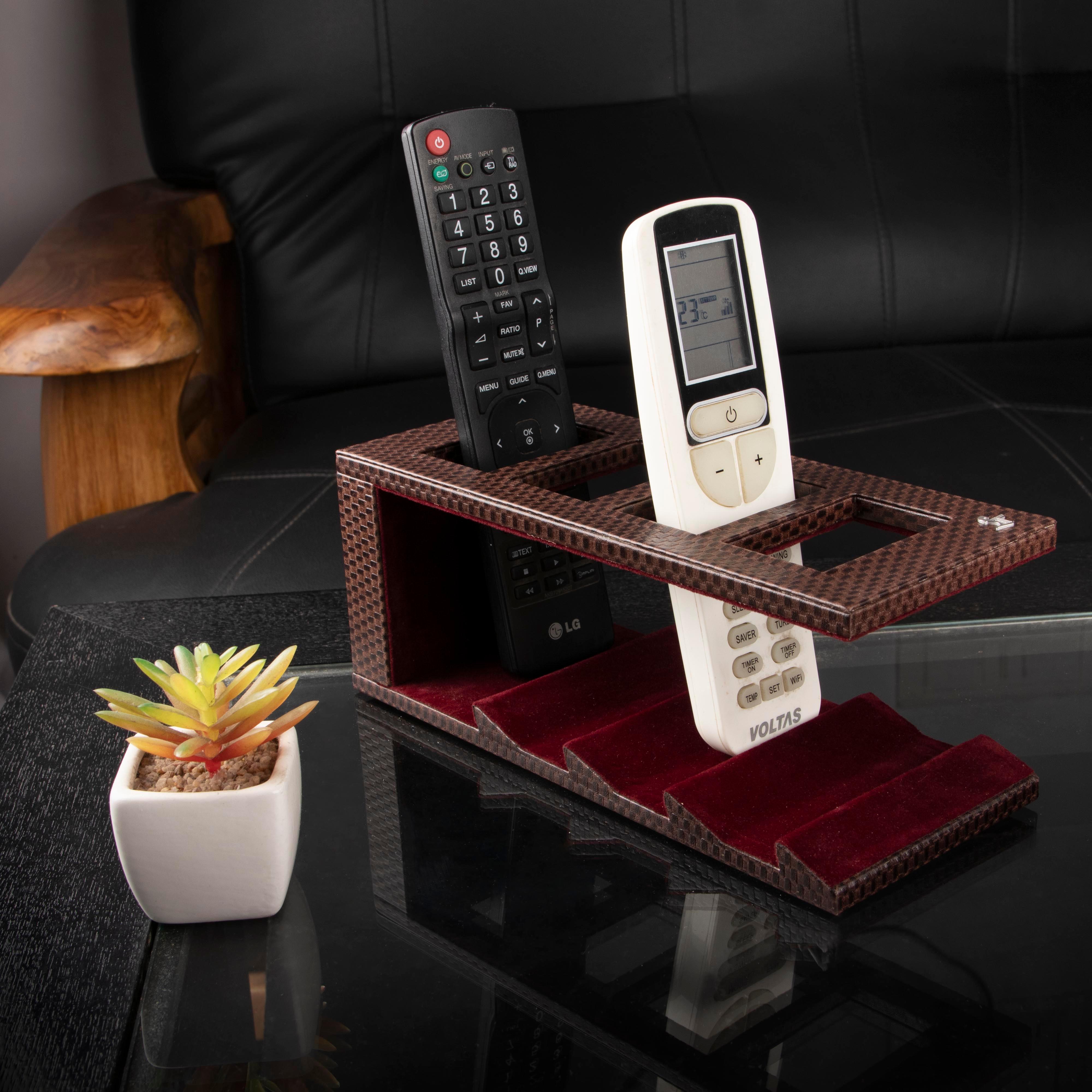 Genuine Leather Remote Companion | Color: Brown