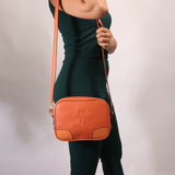 Candy One Genuine Leather Sling Bags for Women - Color: Orange