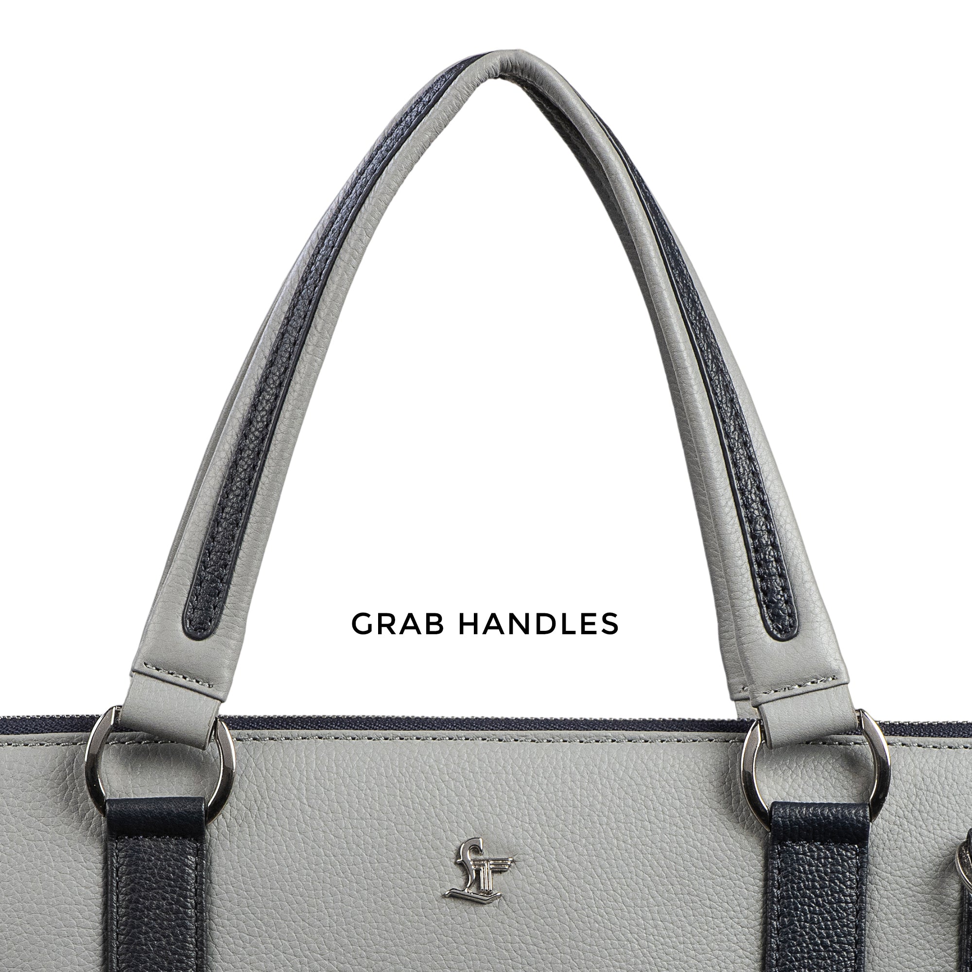 Kripto Genuine Leather Laptop Bag | Leather Folio bag | Office Bag for Men |  Color: Grey LeatherTalks