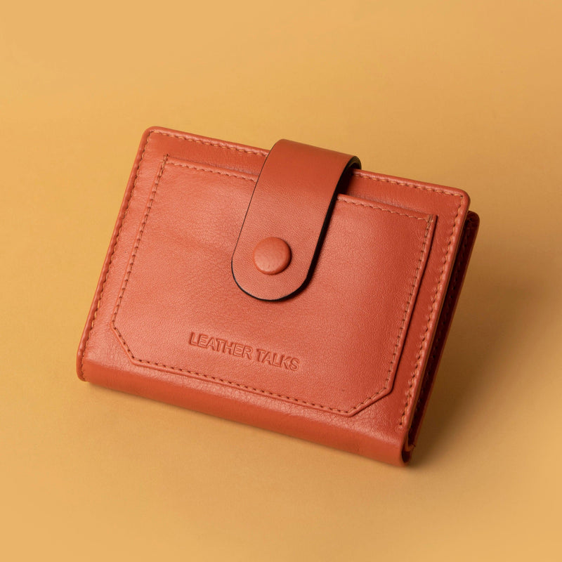 Summer I | Leather Wallet for Women | 100% Genuine Leather | Color: Tan