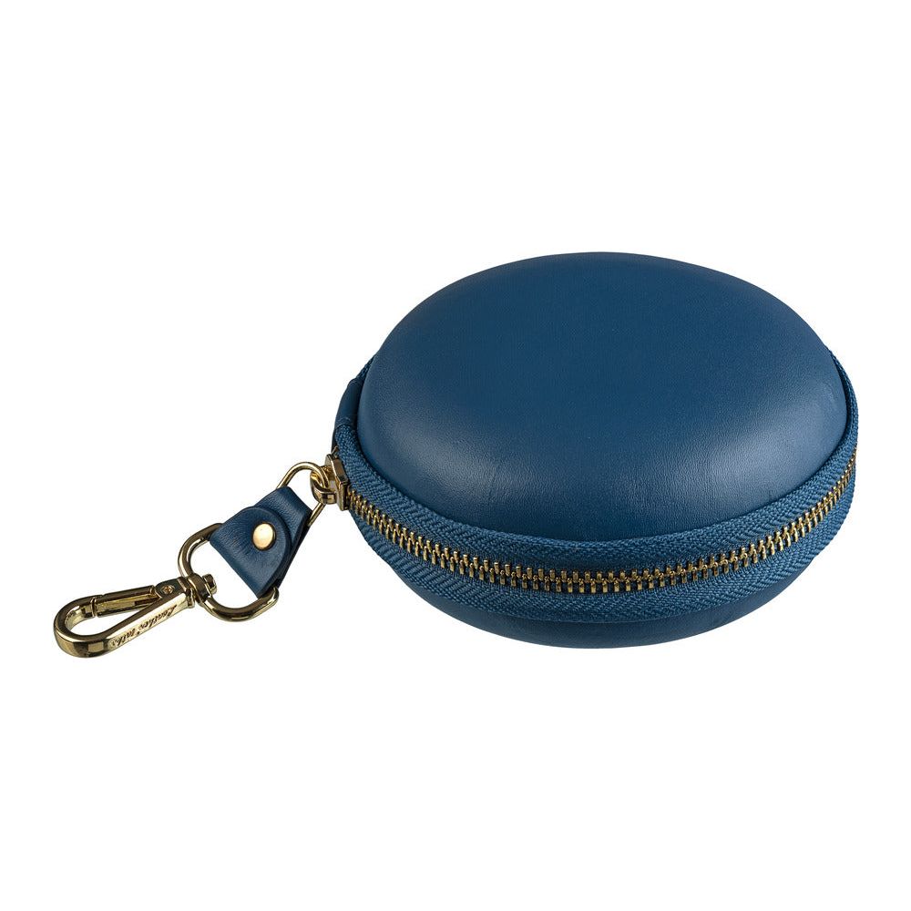 Tech Kit | Leather Pouch for Mobile Charger | Premium Nappa Leather | Color: Sky Blue