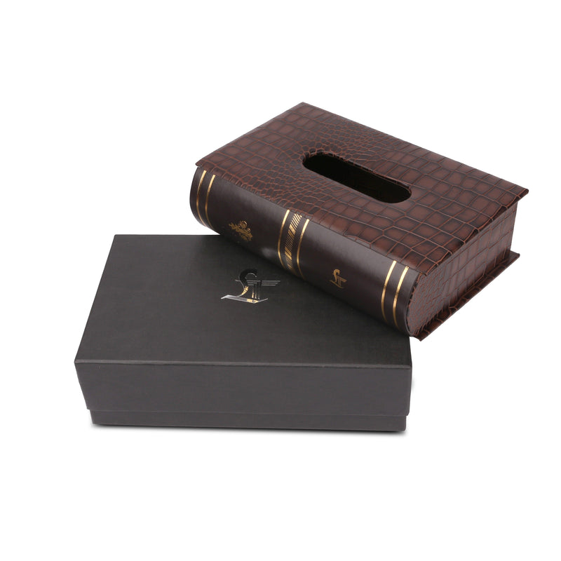 Leather Tissue Box with Box Packaging - Leather Talks