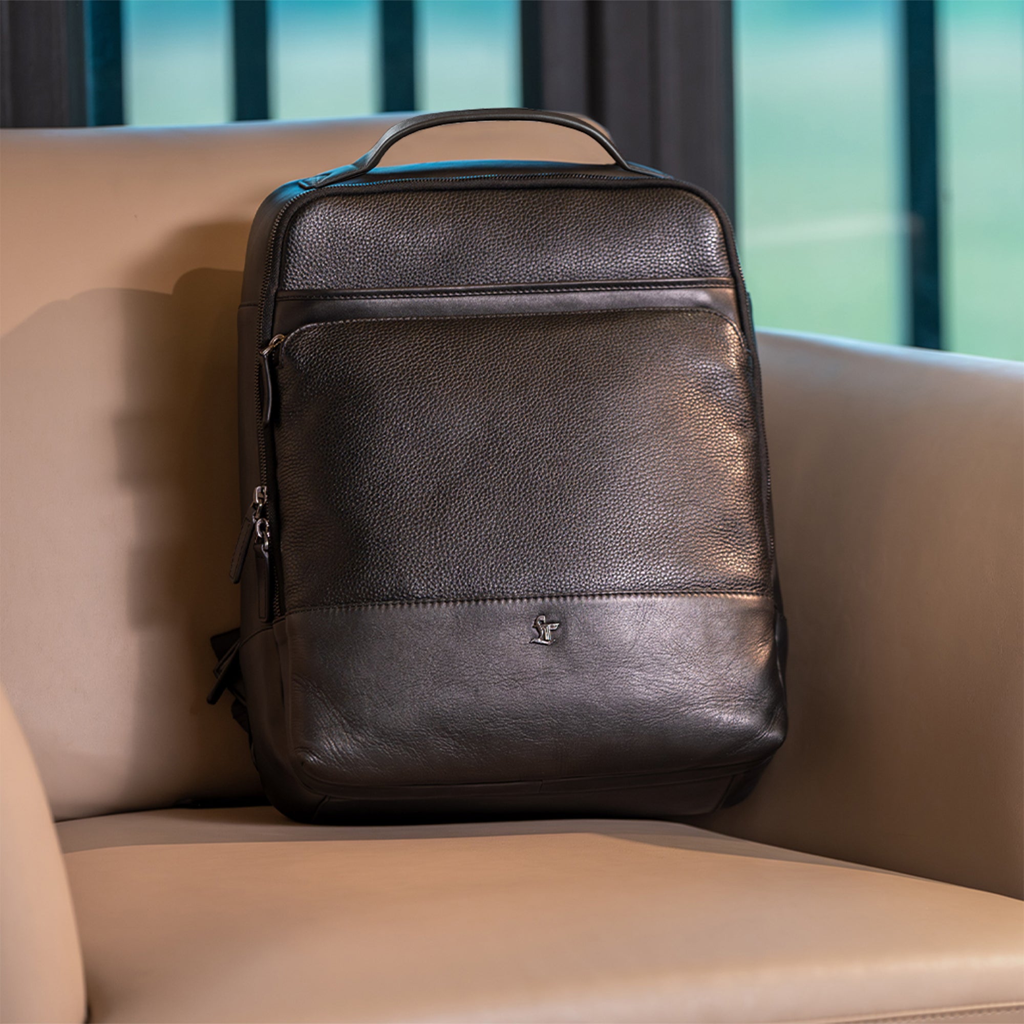 best leather laptop backpack india Brown for Work for Men The Real Leather Co Men's Backpacks Premium Genuine