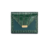Keva Ladies Wallet | Croco Leather Wallet for Women | 100% Genuine Leather | Color: Green