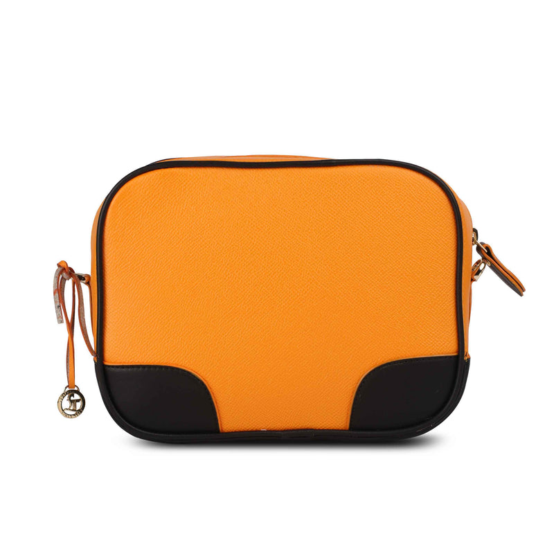 Candy One Leather Sling Bags for Women Color : Sufiano Orange