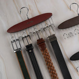 Leather Wooden Belt Hanger - Leather Talks