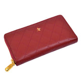 Palm | Leather Wallet for Women | 100% Genuine Leather | Color: Cherry