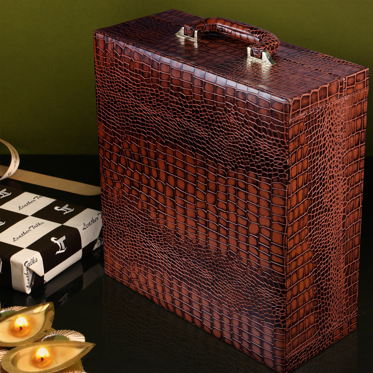 Luxury Corporate Diwali Gift | Briefcase Portable Bar Box | Premium Di