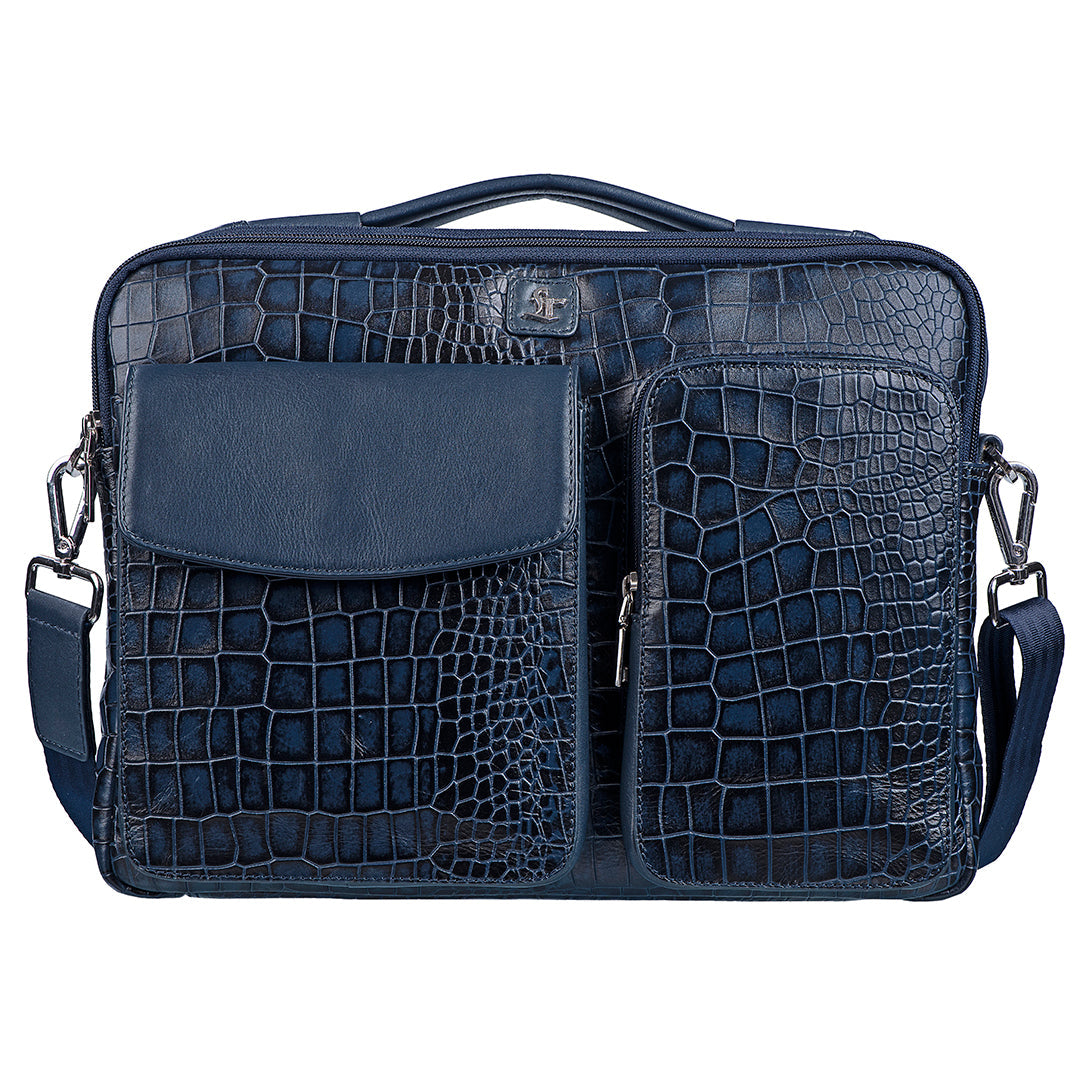 Front view of Laptop Sleeve IV genuine leather laptop bag for men