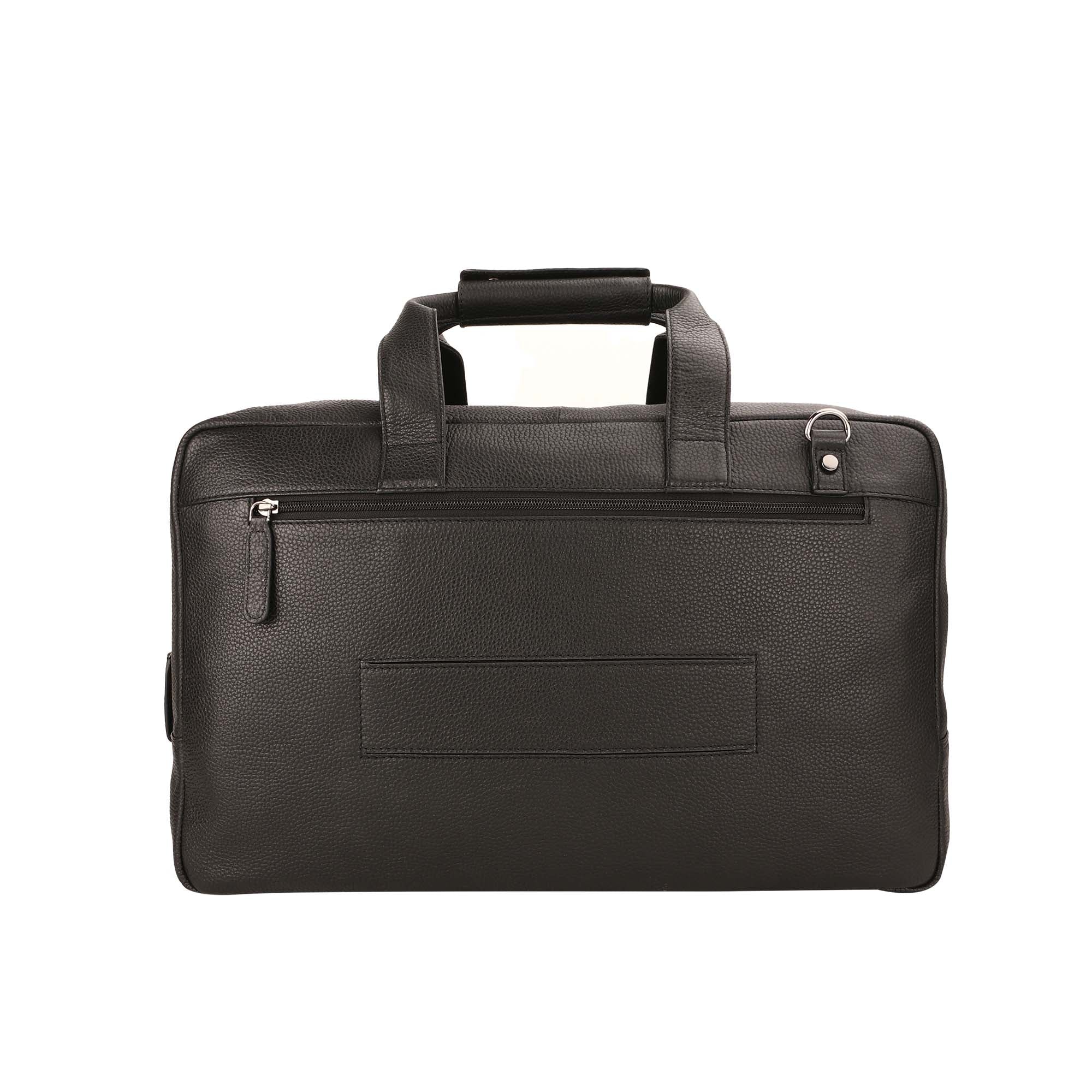 MarcoPolo Travel Duffle Bag| Colour: Black & Brown LeatherTalks