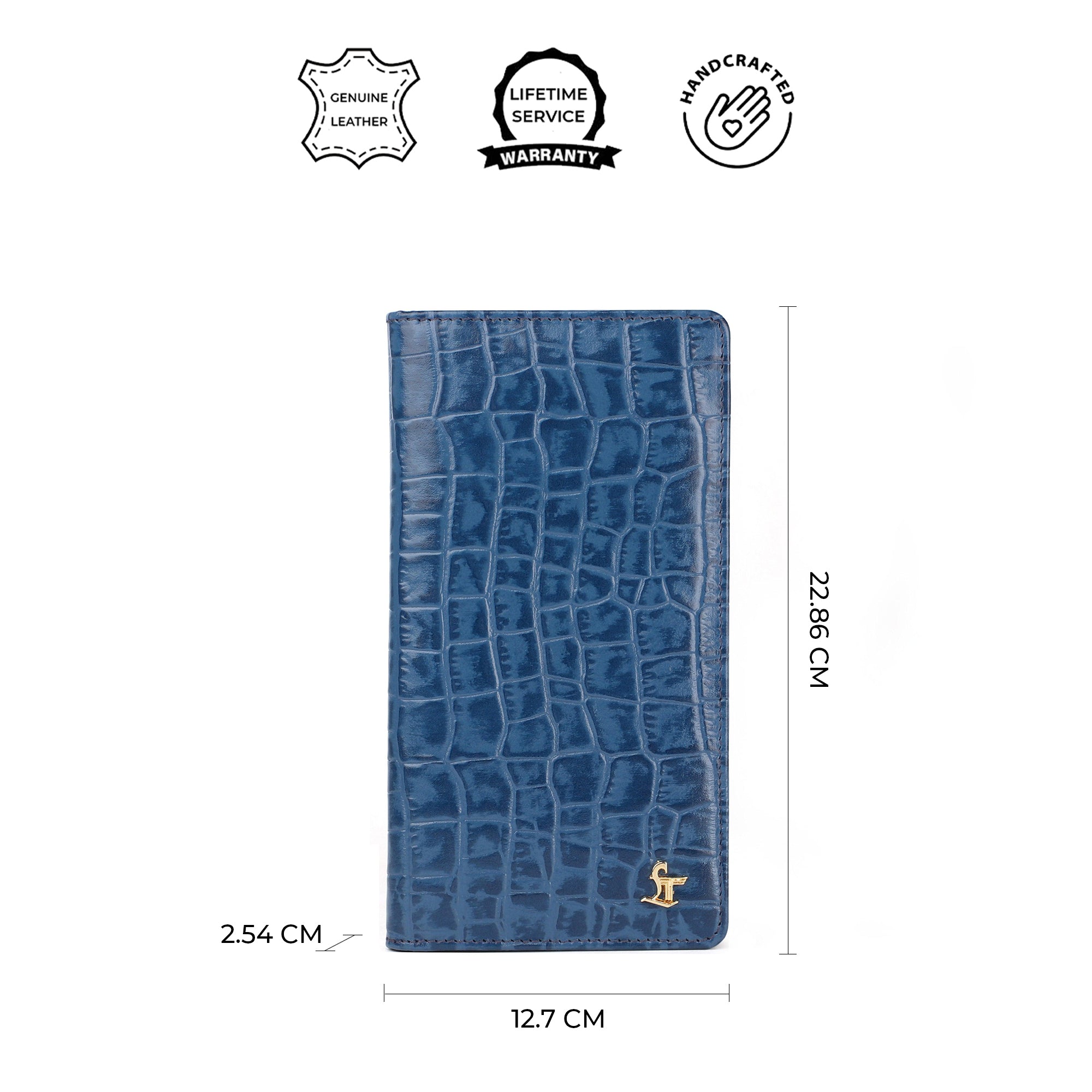 Genuine leather travel wallet