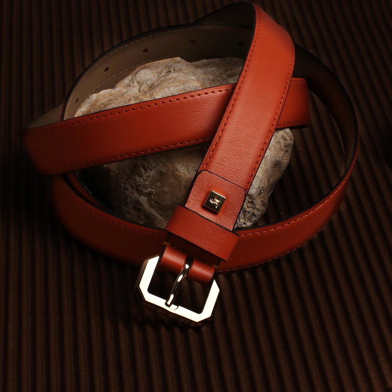  black leather waist belt