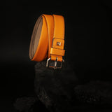 Candy Ladies Belt | Leather Belt for Women | 100% Genuine Leather | Color: Light Orange
