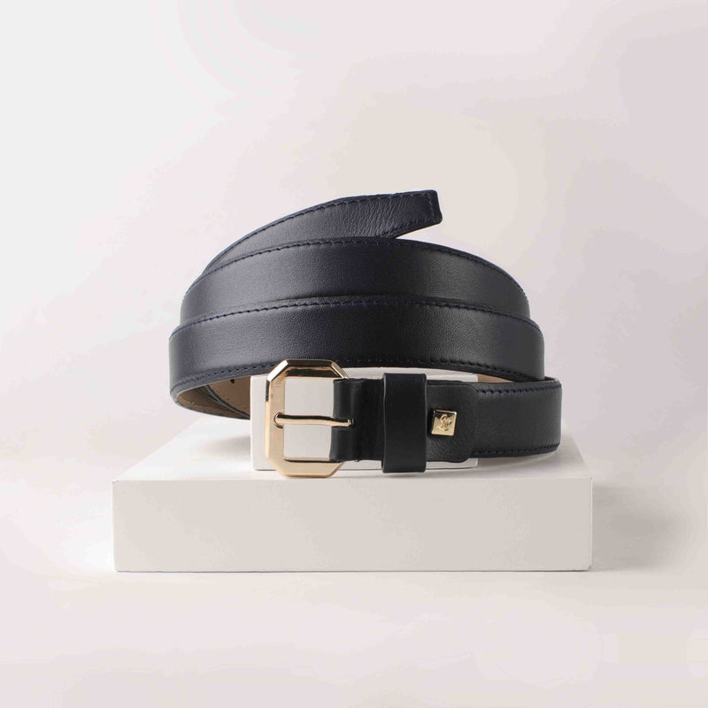 Candy Ladies Belt | Leather Belt for Women | 100% Genuine Leather | Color: Black