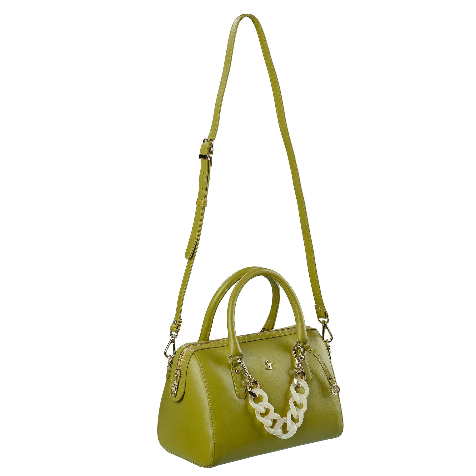 Leather Hand Bag For Women | 100% Genuine Leather | Color: Lime Green