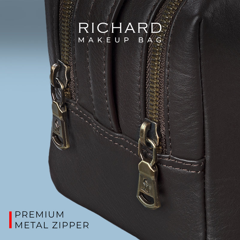 Richard Leather Shaving Kit / Toiletry Bag For Men