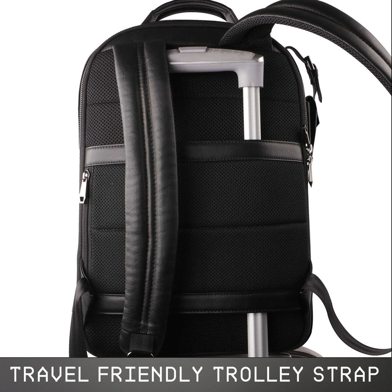 Unisex Black Overnighter Laptop Trolley Bag – Teakwood Leathers