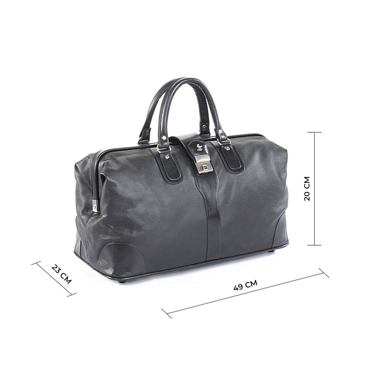 Luxury 97 | Leather Duffle Bag For Men | For Travel | Colour: Black, Brown & Blue