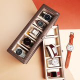 premium luxury watch box in brown