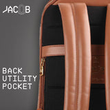 luxury leather backpack|leather laptop bag