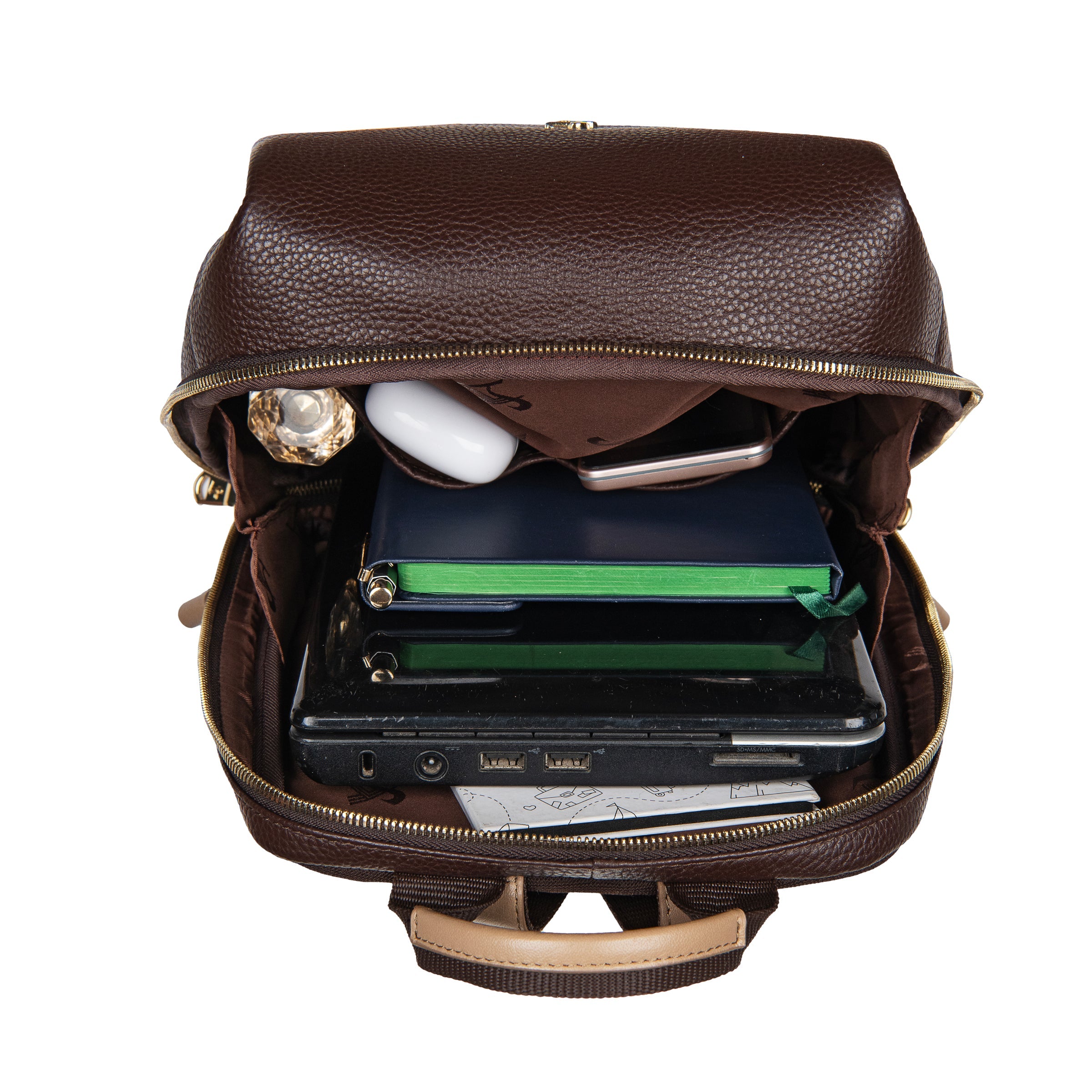 Backpack for Ladies | 100% Genuine Leather | Color - Brown