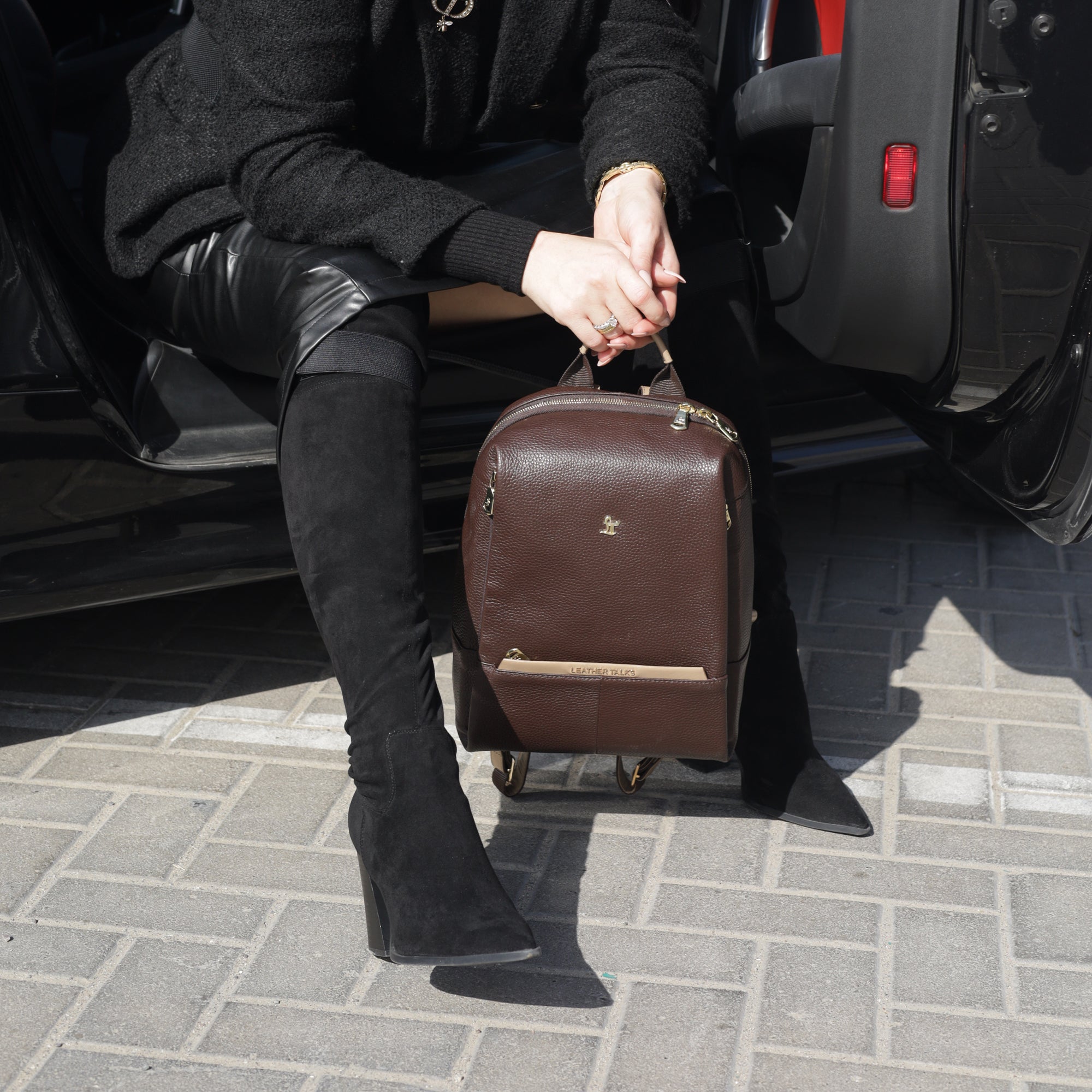 Backpack for Ladies | 100% Genuine Leather | Color - Brown