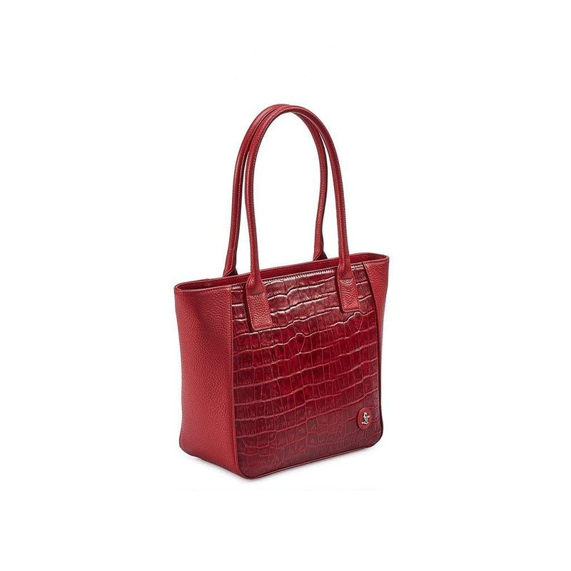 Leather Tote Bag For Women  in red