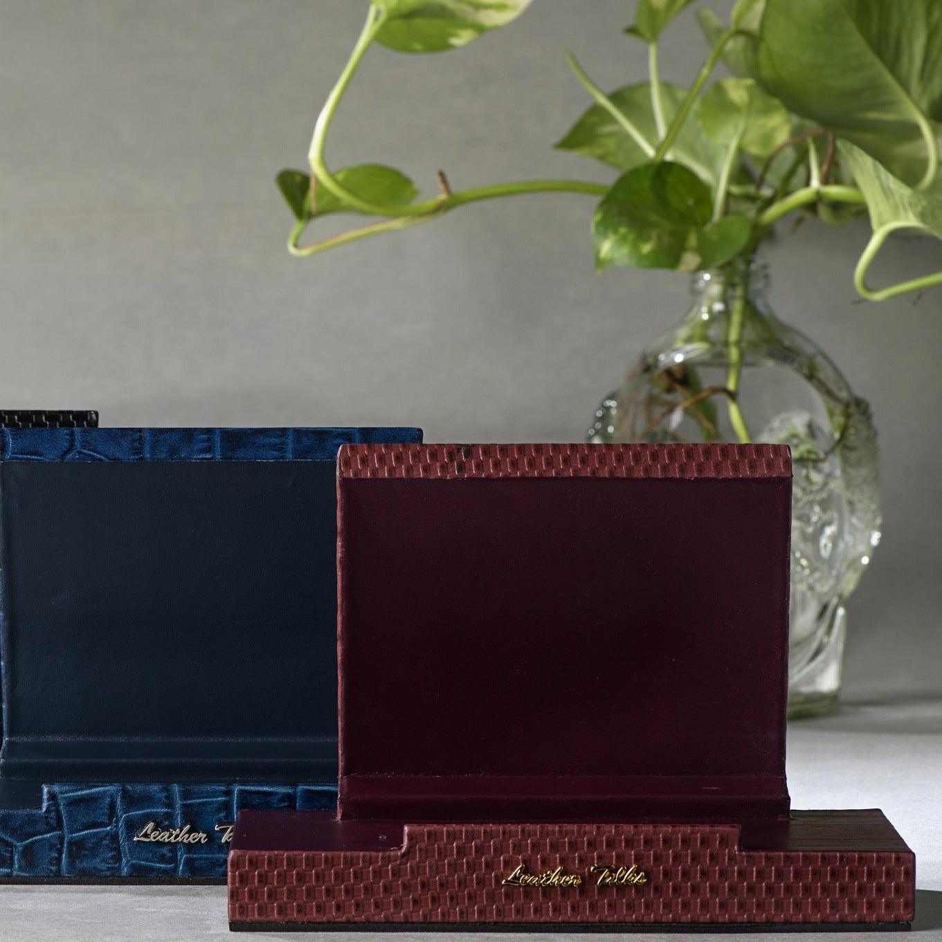 Leather I-Pad/Tab Stand - Leather Talks 