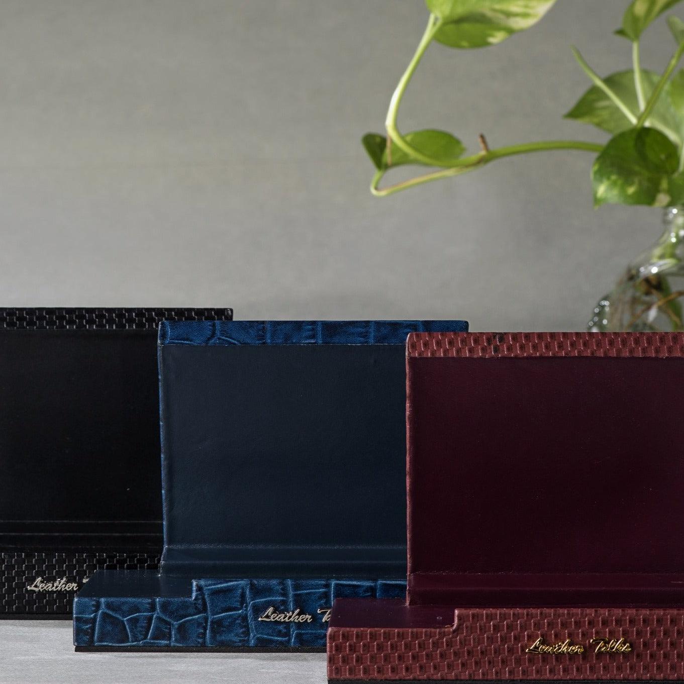 Leather I-Pad/Tab Stand - Leather Talks 