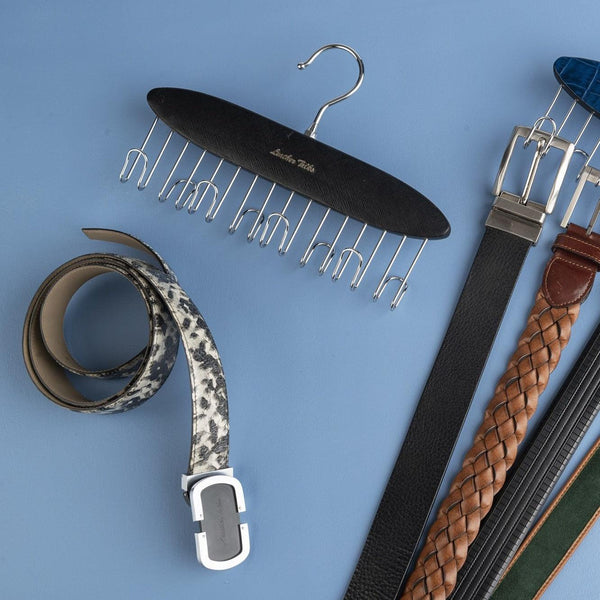 Leather Wooden Belt Hanger - Leather Talks 