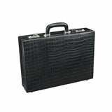 Kin Expandable Double Lock Leather Briefcase - Leather Talks 