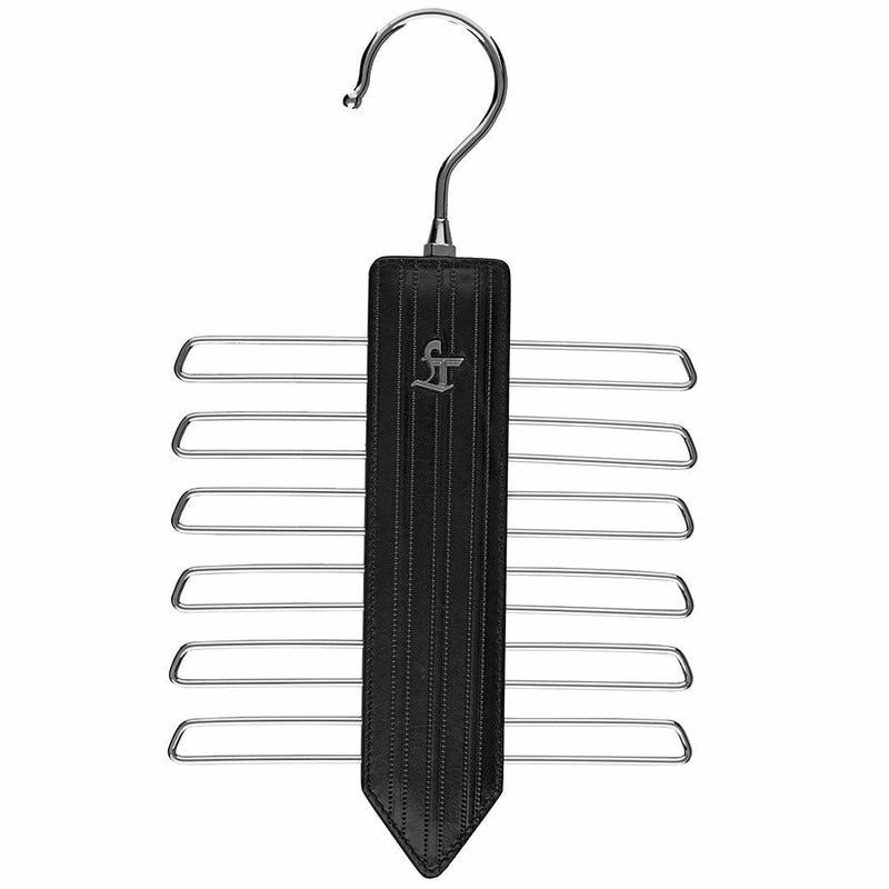 Leather Wooden Tie Hanger - Leather Talks 