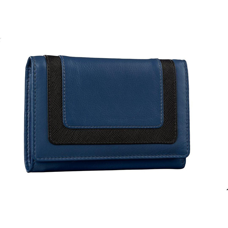 Amore | Leather Wallet for Women | 100% Genuine Leather | Color: Blue