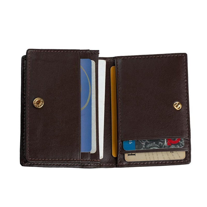 Italian VT Brown Stripe Card Case - Leather Talks 