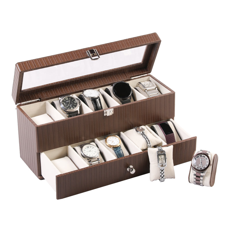 genuine leather large watches box