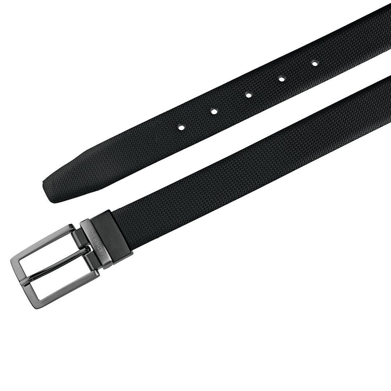 belt with high end leather and metal