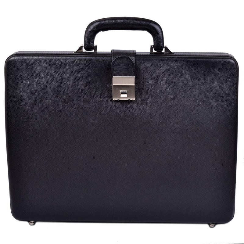 Ruvido Single Lock Leather Briefcase - Leather Talks 