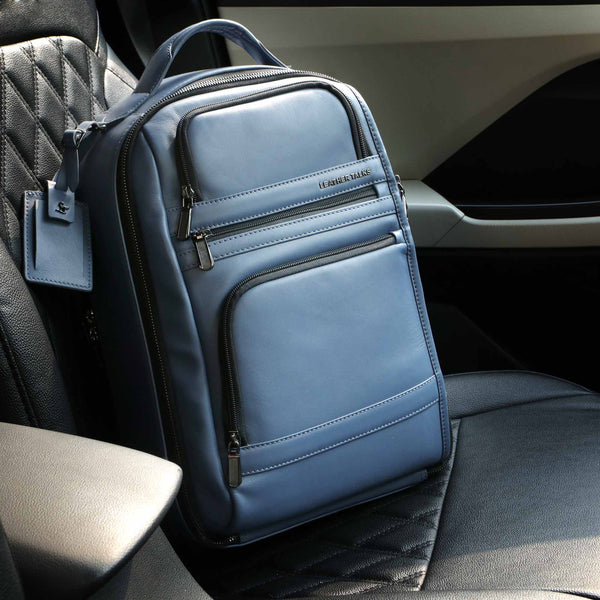 Jacob | Leather Laptop Bag for Men | Lifetime Service Warranty | 100% Genuine Leather | Color: Blue