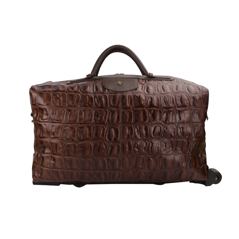 Leather Steelium Trolley/Travel Bag