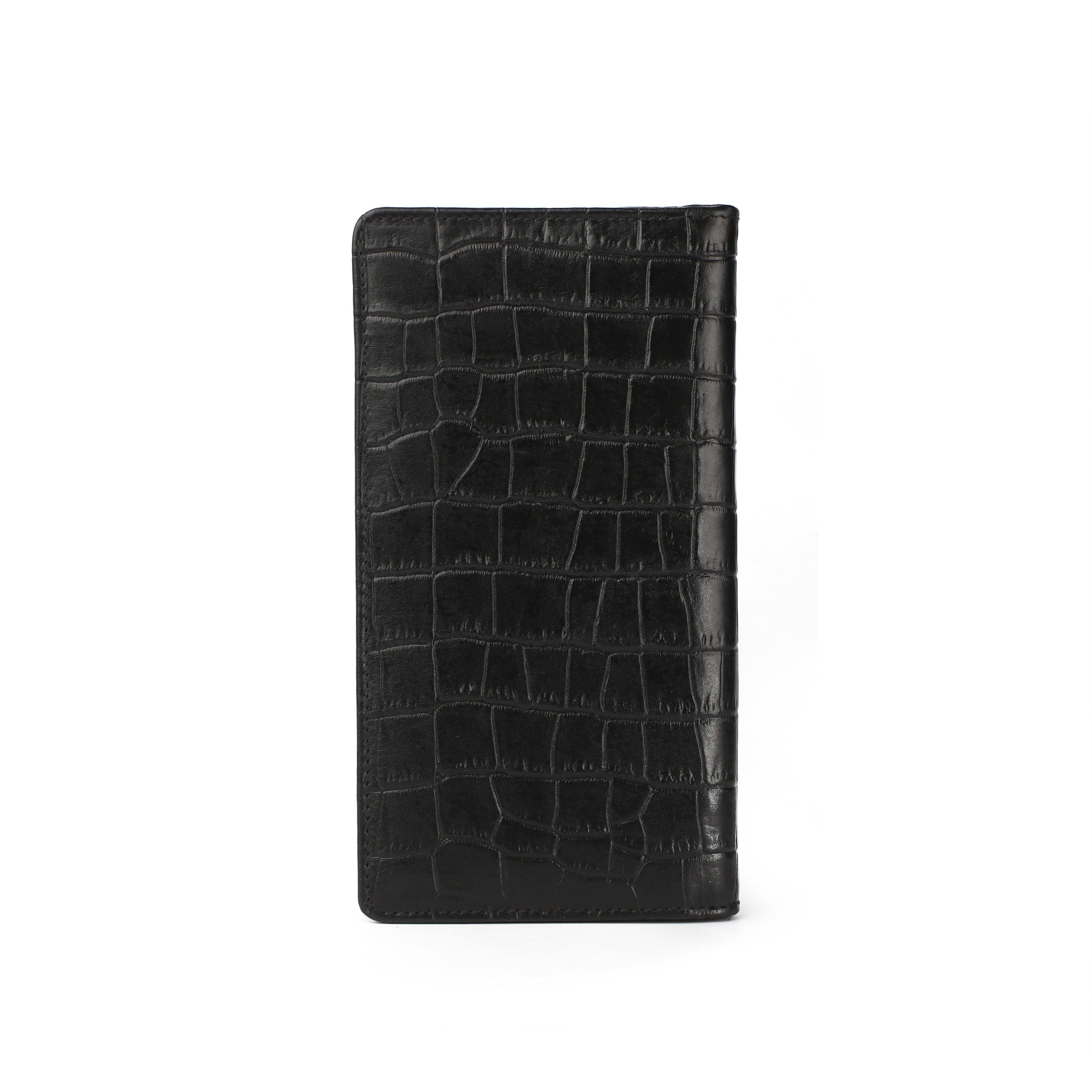 Full Zip Leather Passport Holder | 100% Genuine Leather | Color: Black 