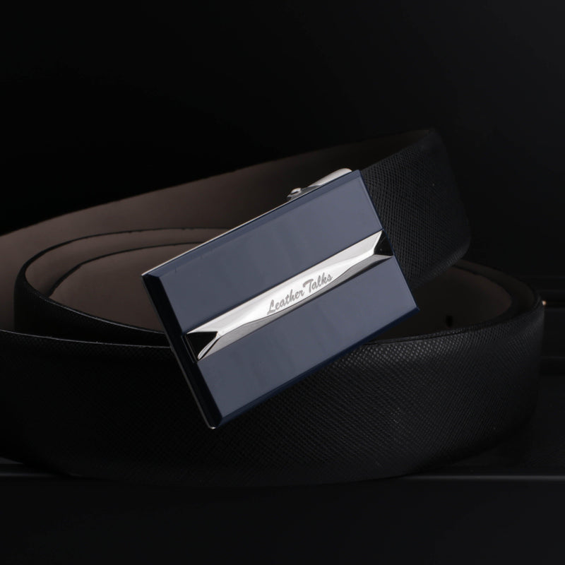 Premium Italian Sufiano Black Belt - Leather Talks 