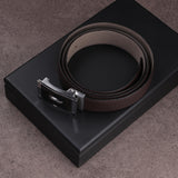 Premium Italian Small Weave Print Brown Belt - Leather Talks 