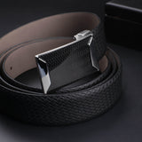 Premium Italian Small weave Black Wallet Belt Set with Wooden Gift Box - Leather Talks 
